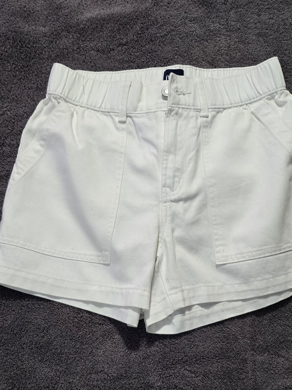 GAP White Elastic-Waist Casual Women's Shorts